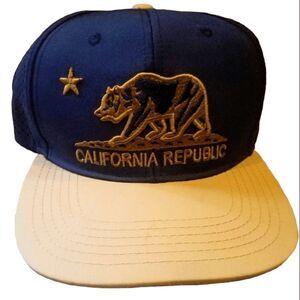 VTG California State Hat with Embroidered Bear Adjustable Snapback Baseball Cap